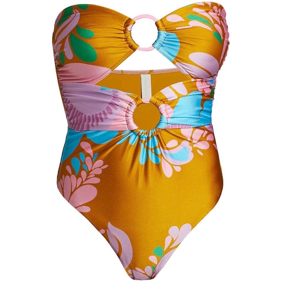 Zimmermann One Piece Teddy Double Ring Swimsuit with Cutouts NWT